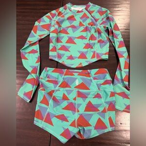 FREE PEOPLE MOVEMENT SET - Make Way Printed Rasher Top AND Bottom Size: XS